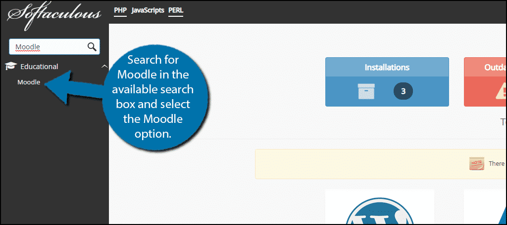 Search Moodle